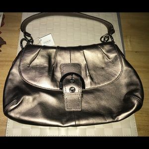 Coach purse: Bronze! soho leather flap
